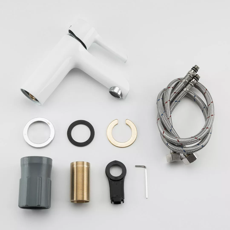 GAPPO Змішувач для раковини G1003-8, білий/хром