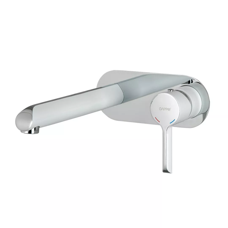 GAPPO Вбудований змішувач для раковини G1003-28, білий/хром