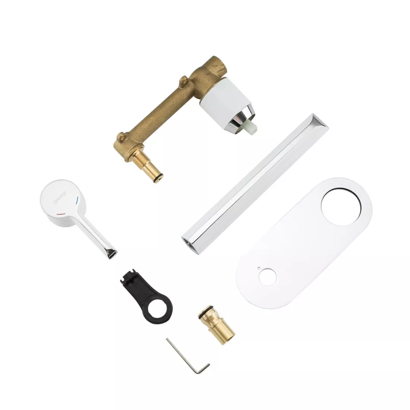 GAPPO Вбудований змішувач для раковини G1003-28, білий/хром