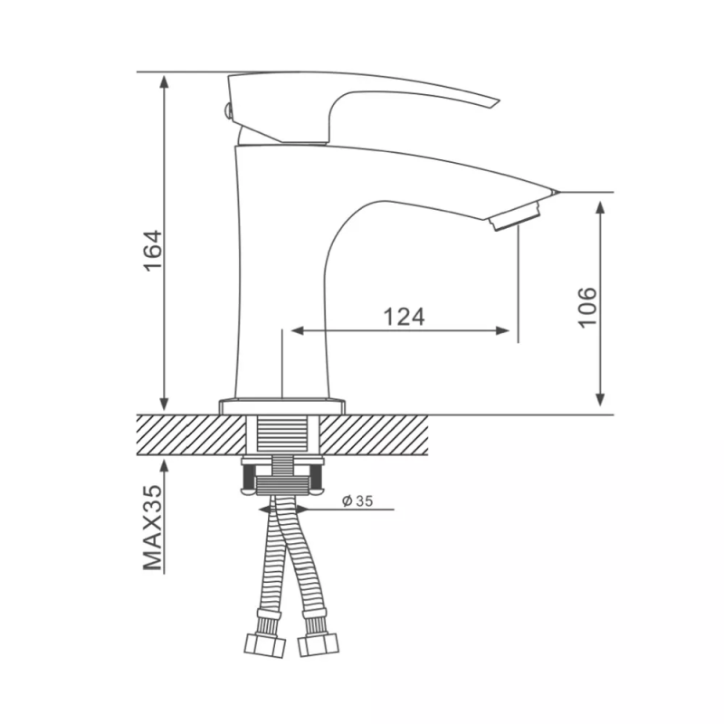 GAPPO Змішувач для умивальника G1007-13, золото