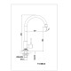 Frap Монокран для кухні F41899-6, сатин