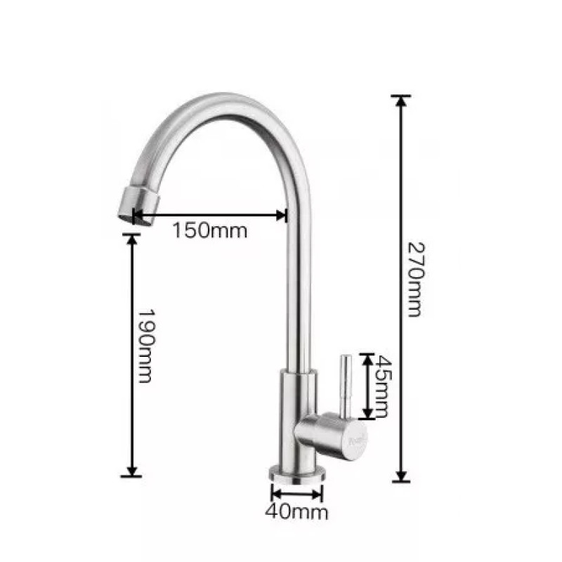 Frap Монокран для кухні F41899-6, сатин