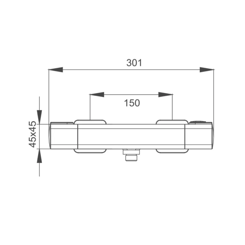 GAPPO Змішувач для душу G2091 термостат, хром