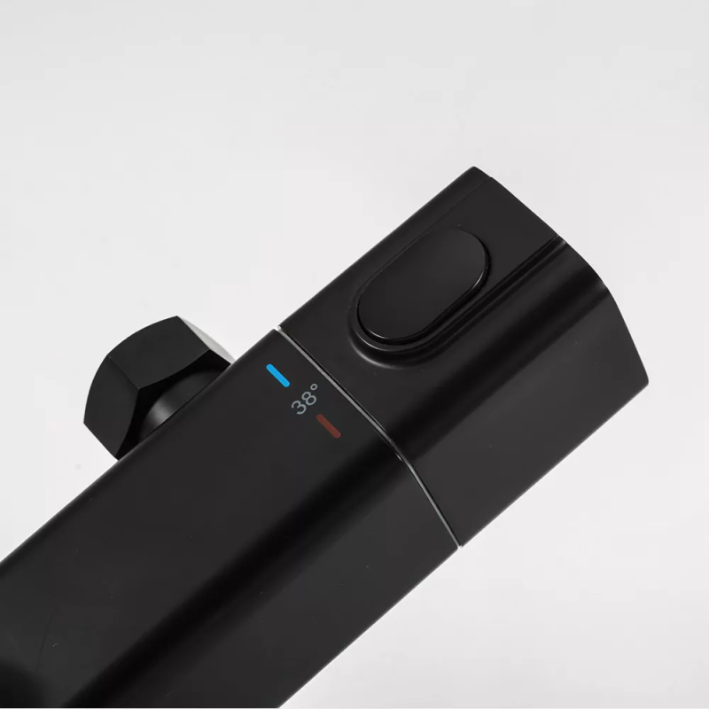 GAPPO Душова система з термостатом G2491-6, вилив - перемикач на лійку, чорний