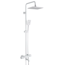 GAPPO Душова система з термостатом G2491-8, вилив - перемикач на лійку, білий