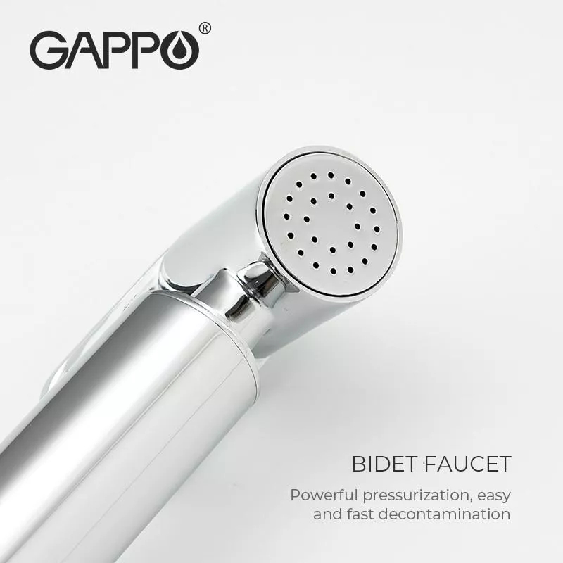 GAPPO Змішувач з гігієнічною лійкою G2003-8, білий/хром