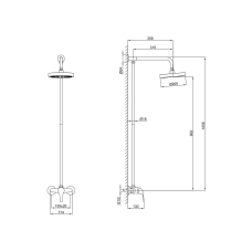 Frap Душова система F2426, хром