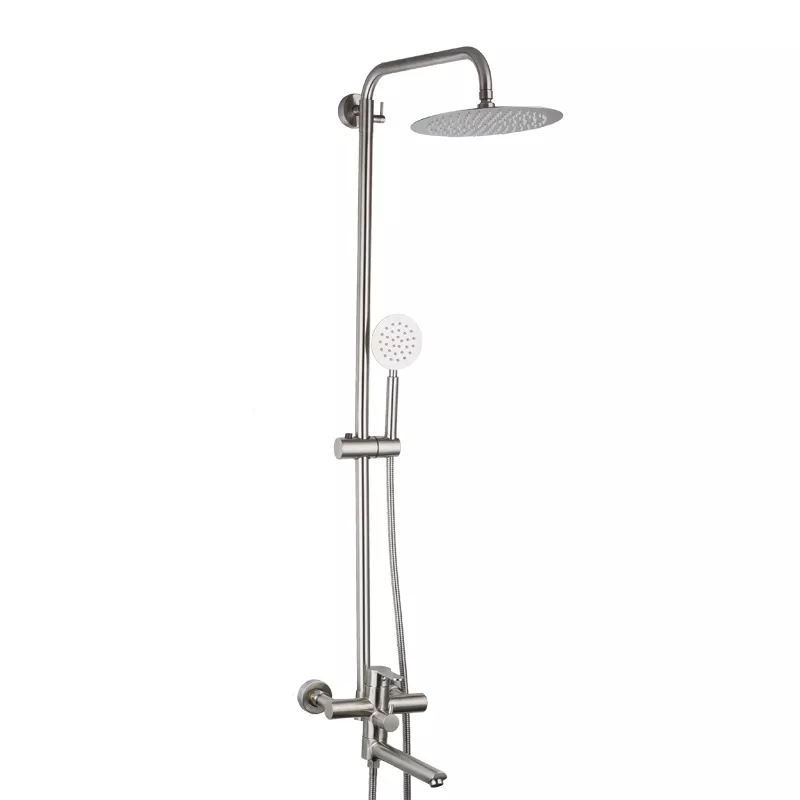 Frap Душова система F24801, поворотний вилив - перемикач на лійку, 1 режим, нержавіюча сталь