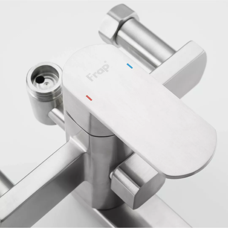 Frap Душева система F24805, поворотний вилив - перемикач на лійку, 1 режим, сатин