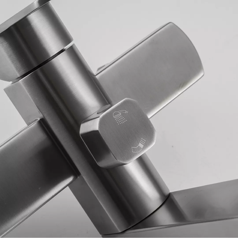 Frap Душева система F24805, поворотний вилив - перемикач на лійку, 1 режим, сатин