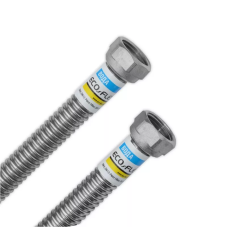 ECO-FLEX Нержавіючий гнучкий шланг Вода/Стандарт 50 см гайка-гайка 1/2"