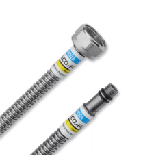 ECO-FLEX Нержавіючий шланг для змішувача Вода/Мікс 40 см М10 - 1/2" Гайка