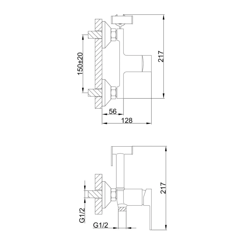 Frap Гігієнічний душ F2041-8, білий/хром