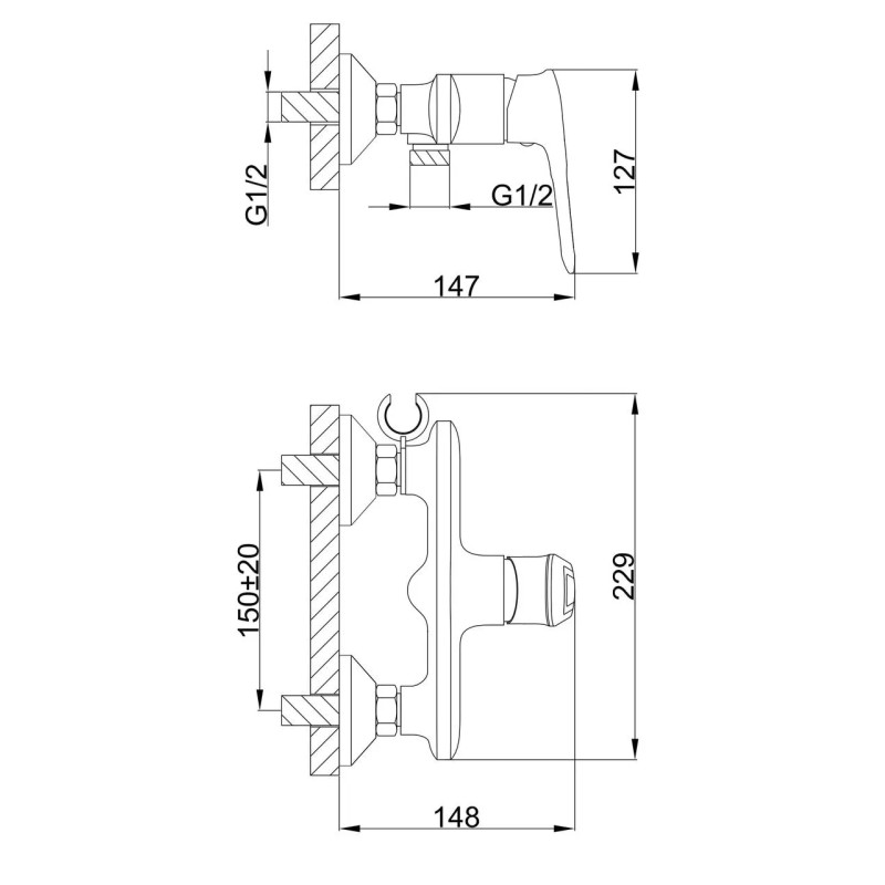 Frap Гігієнічний душ F2049, білий/хром