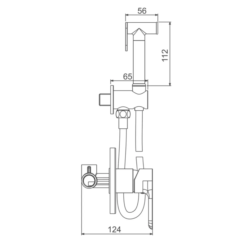 GAPPO Гігієнічний душ G7248, білий/хром