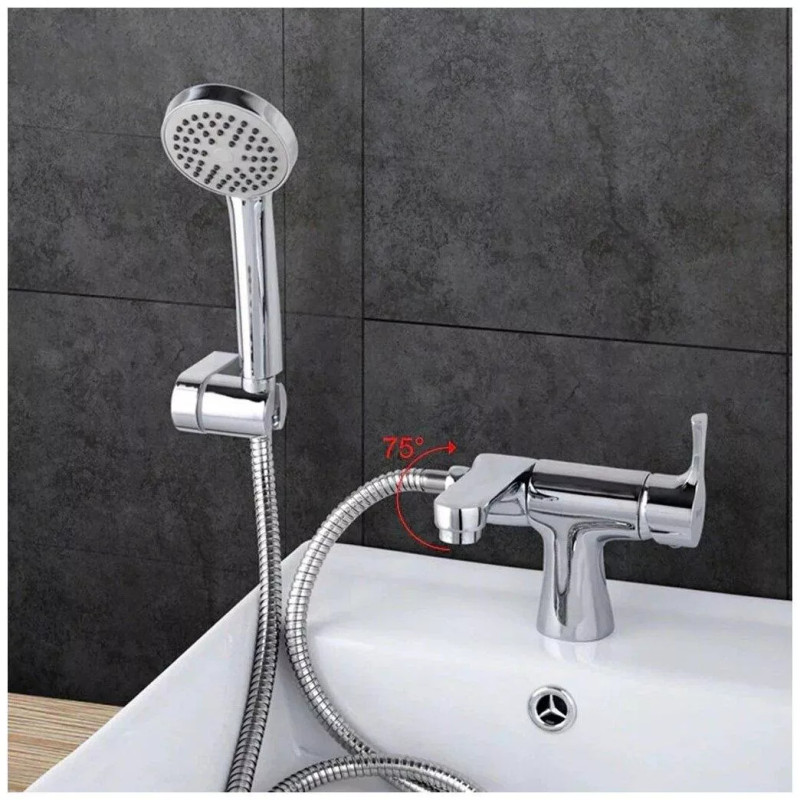 Frap Змішувач для умивальника F1252 з гігієнічним душем, хром