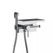 Frap Гігієнічний душ F7516 з паперотримачем та поличкою, хром