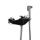 Frap Змішувач для душу з гігієнічною лійкою F2057, чорний/хром