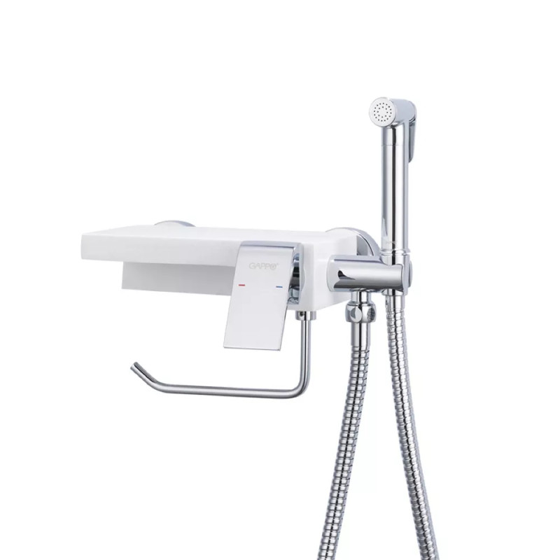 GAPPO Гігієнічний душ G7296 з паперотримачем, білий/хром