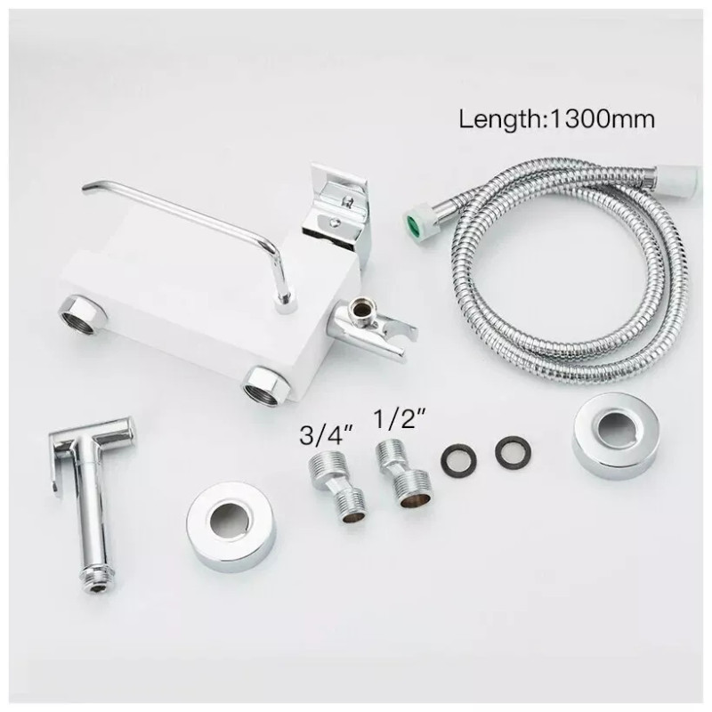 GAPPO Гігієнічний душ G7296 з паперотримачем, білий/хром