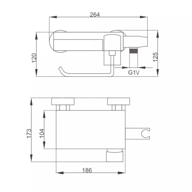 GAPPO Гігієнічний душ G7296 з паперотримачем, білий/хром