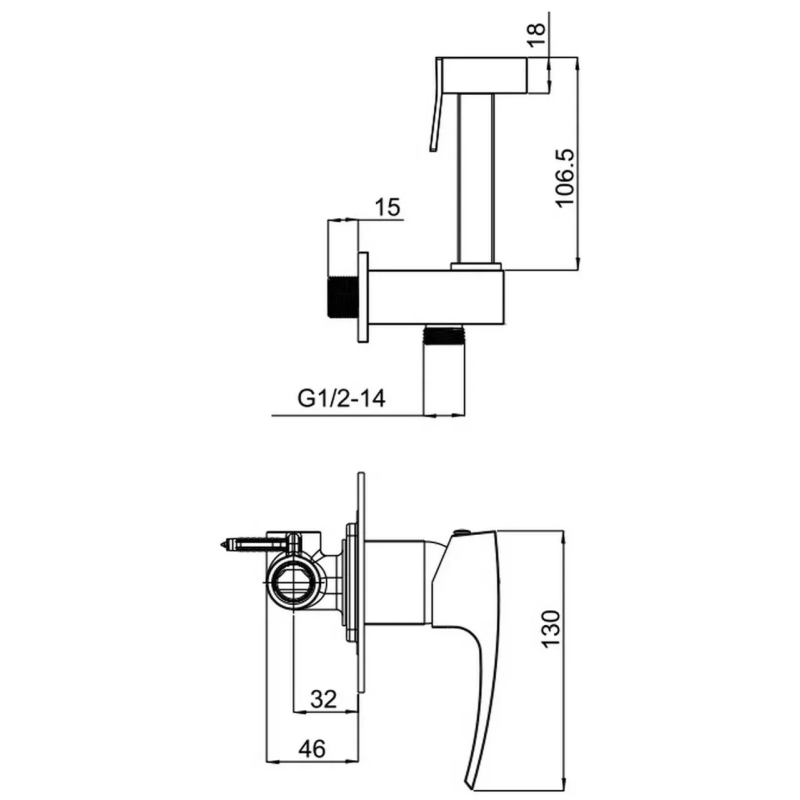 GAPPO Гігієнічний душ G7207, хром