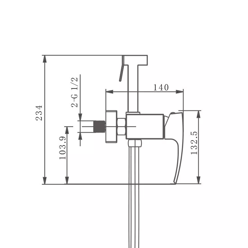 GAPPO Гігієнічний душ G2007-8, білий/хром