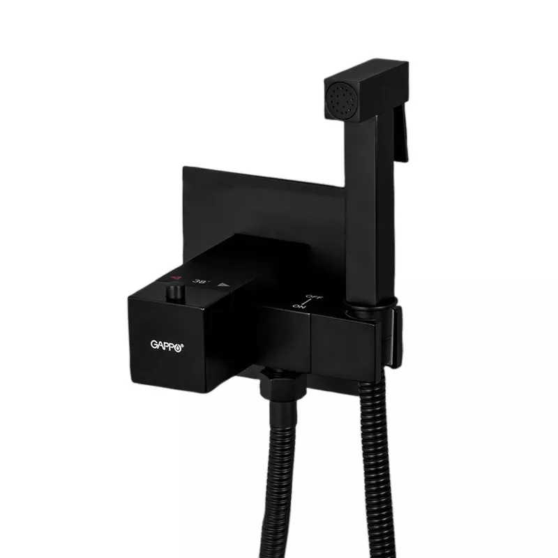 GAPPO Гігієнічний душ G7207-60 із термостатом, чорний