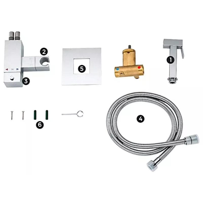 GAPPO Гігієнічний душ G7207-40 з термостатом, хром