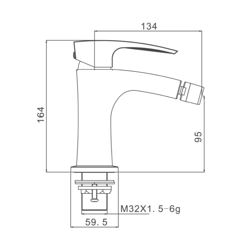 GAPPO Змішувач для біде G5007-3, золото