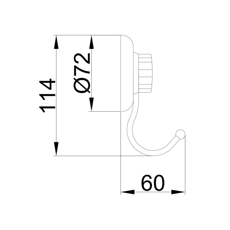 Frap Гачок для ванної F3905 на присосці