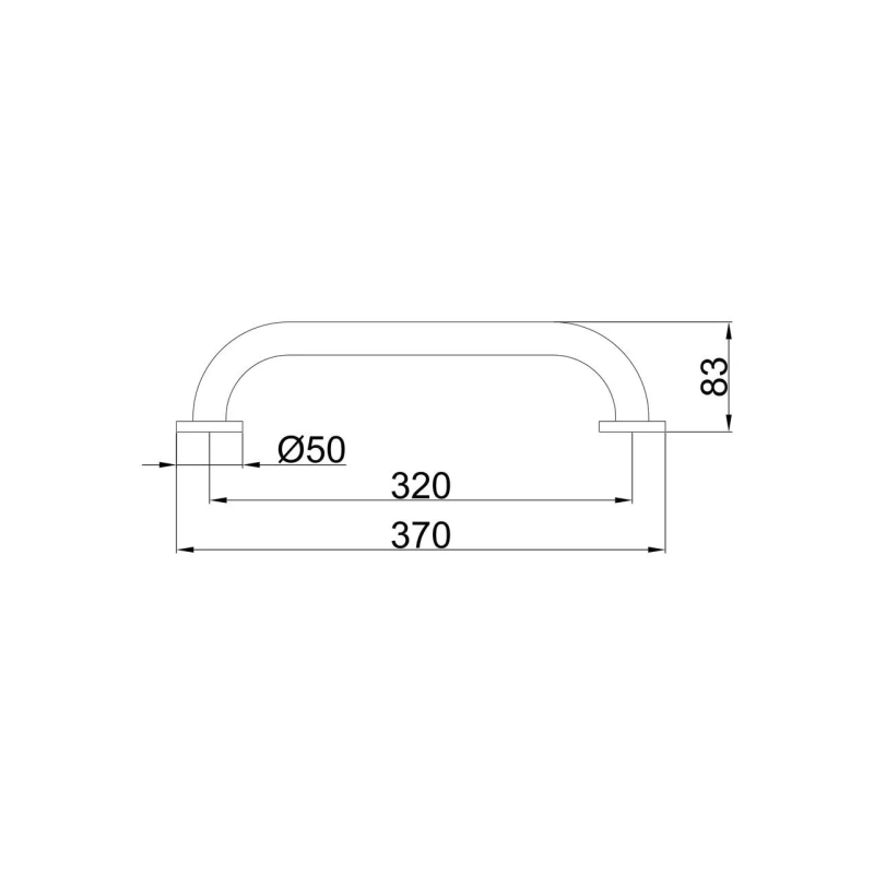 Frap Поручень настінний F1718, хром, 320 мм