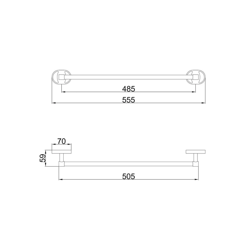 Frap Рушникотримач F1901, 550 мм, хром