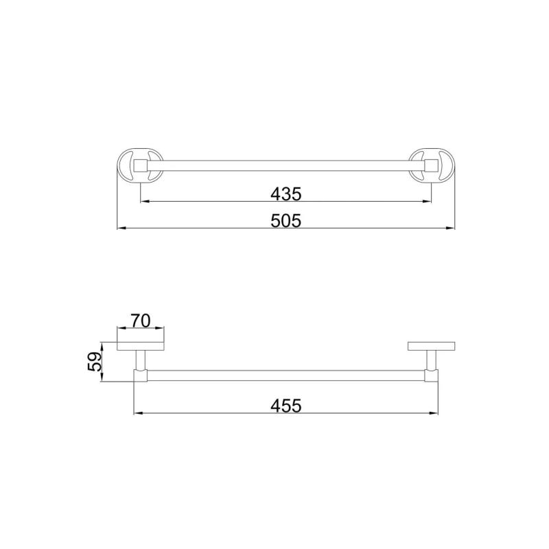 Frap Рушникотримач F1901-1, 450 мм, хром