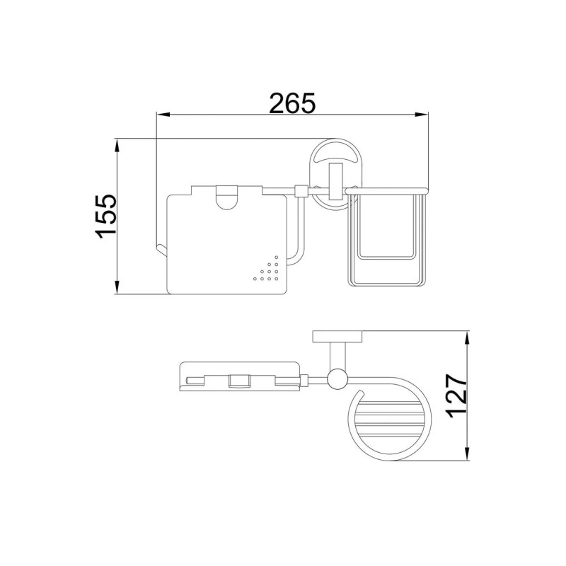 Frap Паперотримач F1903-1 з місцем під освіжувач, хром