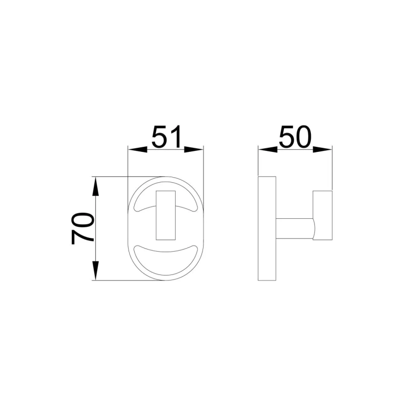 Frap Гачок одинарний для ванної F1905-1