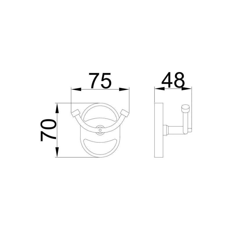 Frap Гачок подвійний для ванної F1905-2