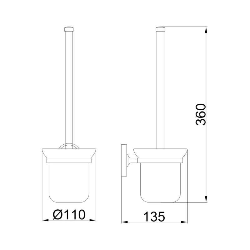 Frap Йоржик туалетний F1910 настінний, хром