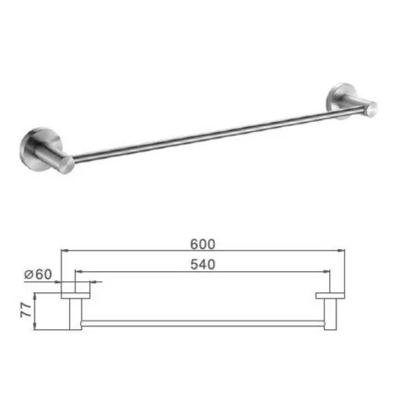 Frap Рушникотримач F30101, 600 мм, нержавіюча сталь