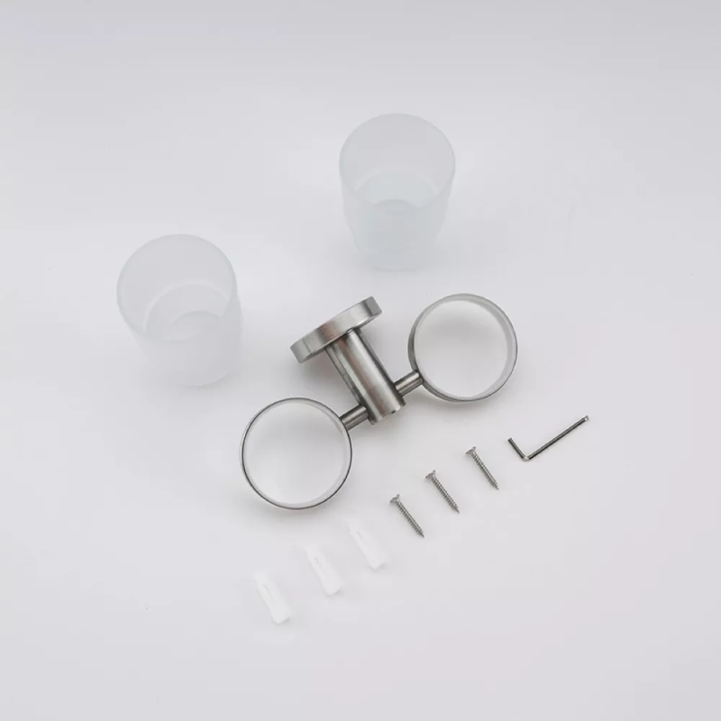 Frap Подвійна склянка для щіток F30108, нержавіюча сталь