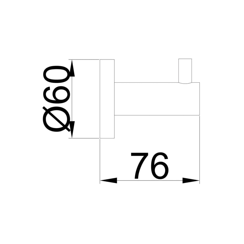 Frap Гачок подвійний для ванної F30205-2, нержавіюча сталь, чорний