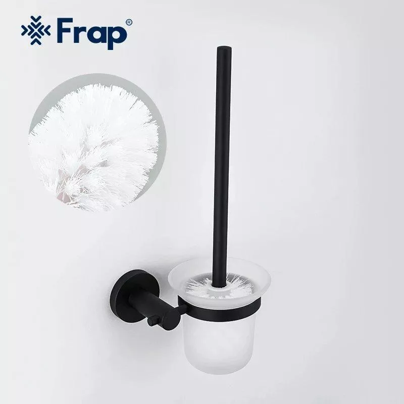 Frap Йорж для унітазу настінний F30210, нержавіюча сталь, чорний