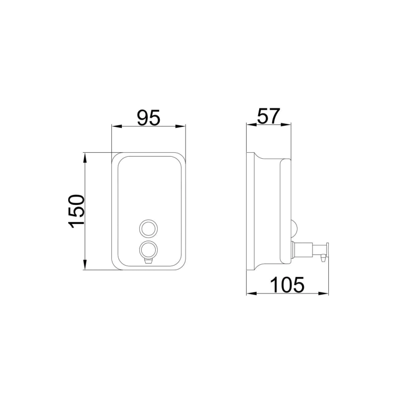Frap Дозатор для мила настінний F401, хром, 500 мл