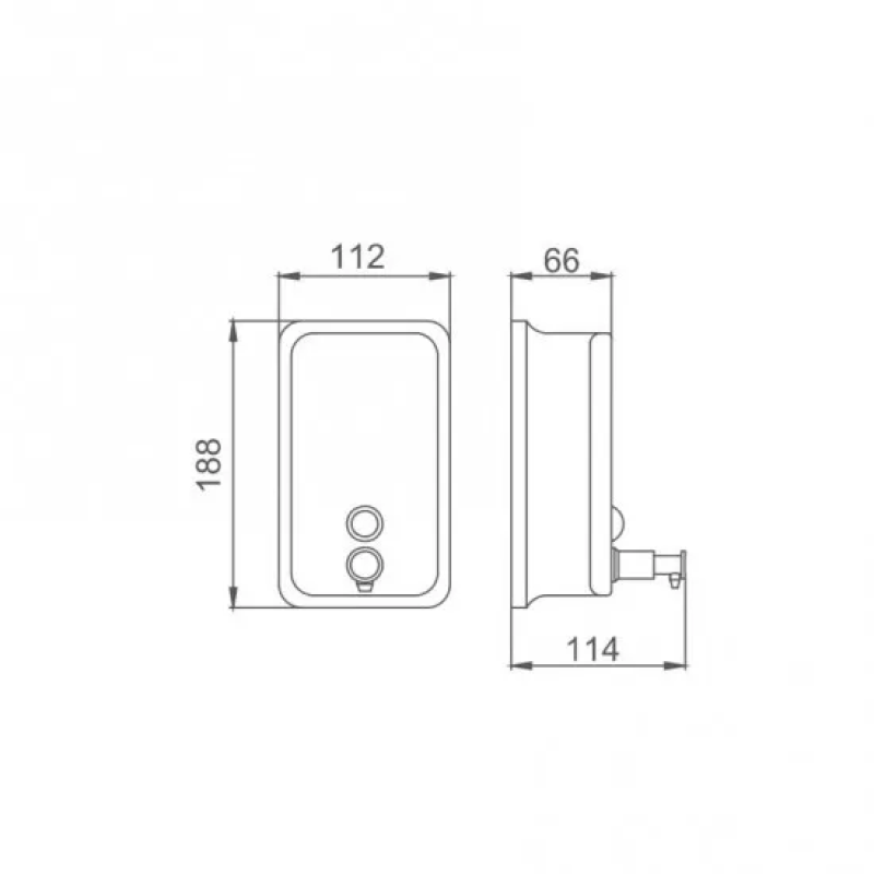 Frap Диспенсер для мила F402, хром, 800 мл