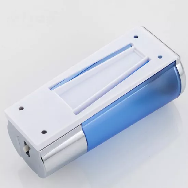 Frap Дозатор рідкого мила F406, пластик, хром/синій, 400 мл