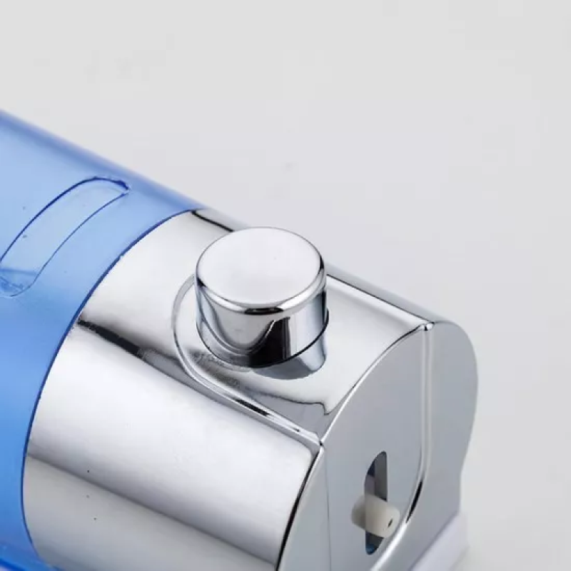 Frap Дозатор рідкого мила F406, пластик, хром/синій, 400 мл