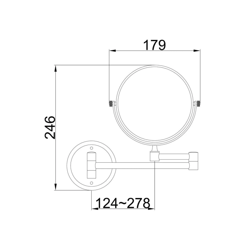 Frap Настінне дзеркало F6106, косметичне зі збільшенням 150х150 мм