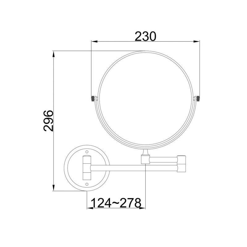 Frap Настінне дзеркало F6108, косметичне із збільшенням 200х200 мм