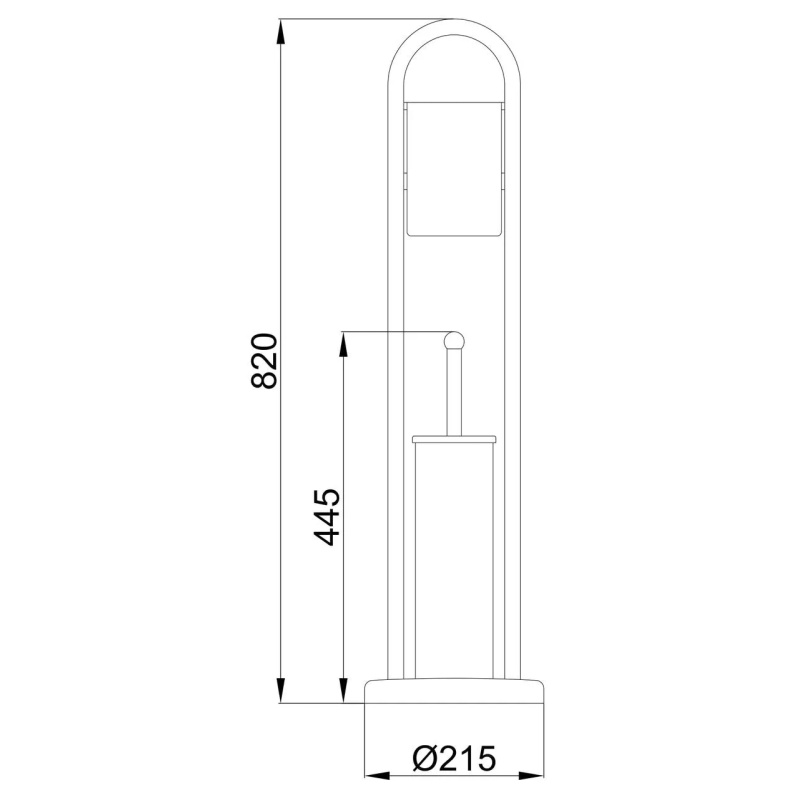 Frap Йорж підлоговий з папероутримувачем F903, хром