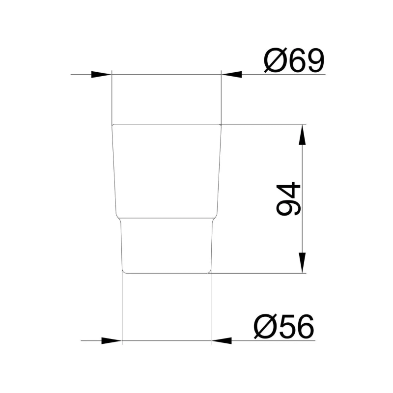 Frap Склянка для зубних щіток F752, скло, матовий